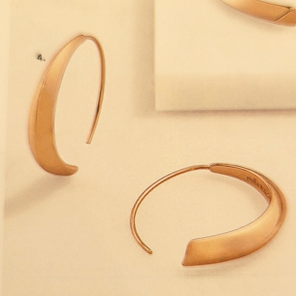 Bronze-Gold Hoop Earrings - Picture 4 of 6